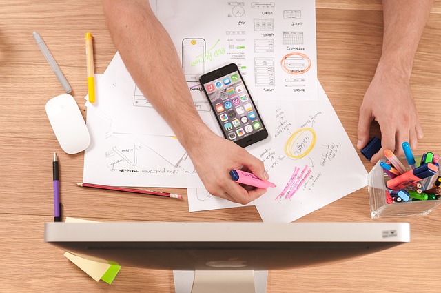 ux design online course wireframes on desk